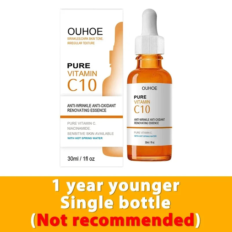 Vitamin C Wrinkle Remover Face Serum Lifting Firming Fade Fine Lines Anti-aging Essence Whitening Brighten Nourish Skin Care Halalzen