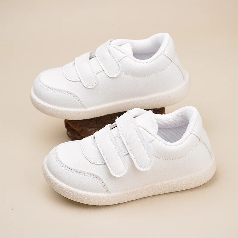 New Arrival Unisex Daily Outdoor Non-slip Lightweight Comfortable White Sneakers Toddlers First Walking Shoes EK9S101/220