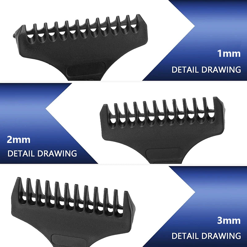 Hair Trimmer Limit Comb Universal Black Guards Hairdresser Hair Cutting Guide for KM-2293 KM-2299 1 2 3mm Comb