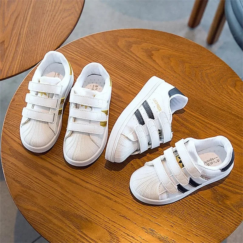 Baby Girls/Boys Autumn/Winter Fashionable Breathable Sneakers Casual Round Toe Kids Low-top Sneakers Comfortable Square Heel