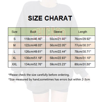 Sweatshirts For Women Casual Y 2 K Long Sleeve Crew Neck Letter Printed Hoodless Loose Pullover Autumn Clothes For Woman