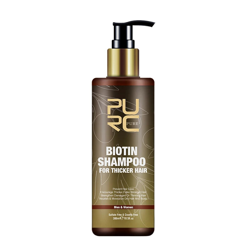 PURC Smoothing Hair Scalp Treatment Hair Shampoo Biotin Hair Oil and Conditioner Set for Men Women Hair Care Halalzen