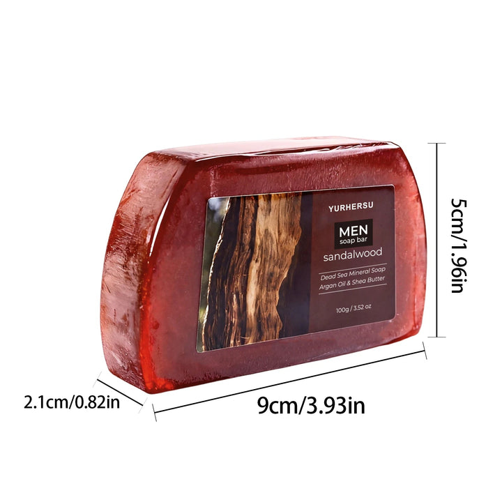 Organic Sandalwood Face Wash Soap, Oil Control, Blackhead Remover, Gentle Cleansing for Men Women, Daily Skin Care Halalzen