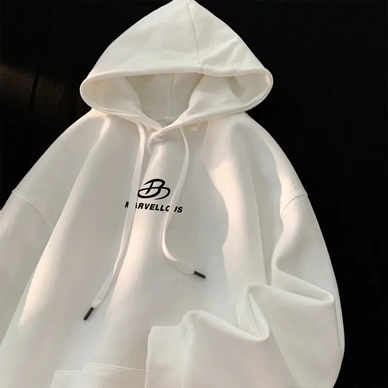 Korean Classic Loose Hooded Sweatshirt Casual Sports Wind Pullover Hoodie Multi-colour Sweatshirts Men Women Oversized