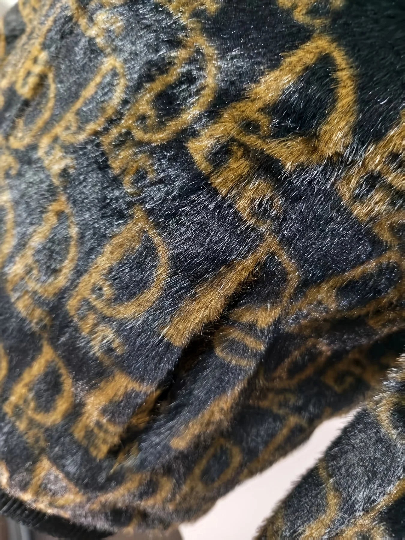 Vinter Herr Vändkrage Fuskpäls Bokstavstryck Varm Jacka