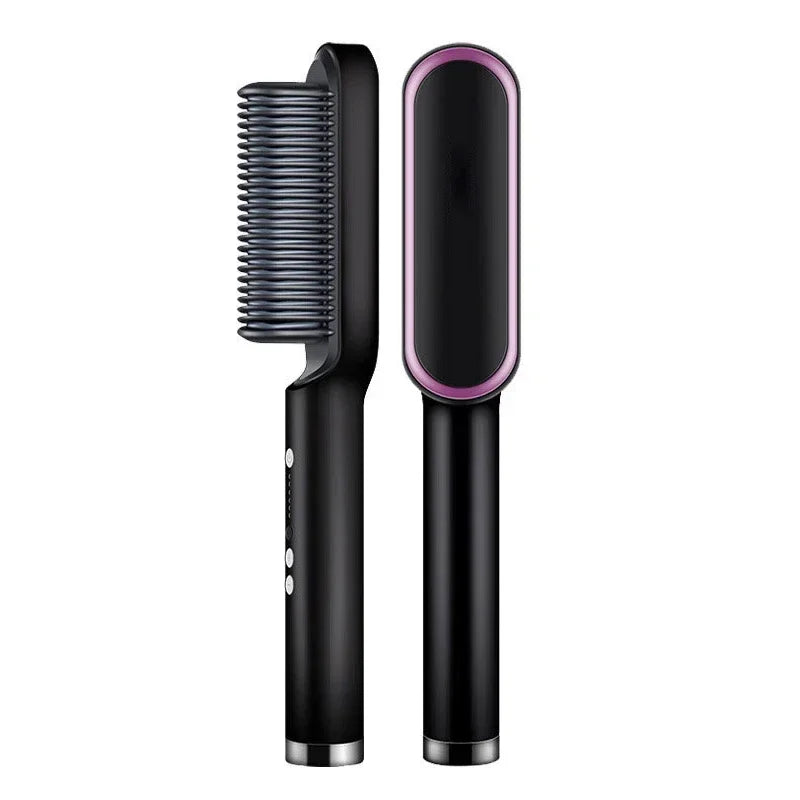 Thermostatic hair straightener Comb 5 temperature settings Straightening brush Quick heat professional hair straightening brush Halalzen