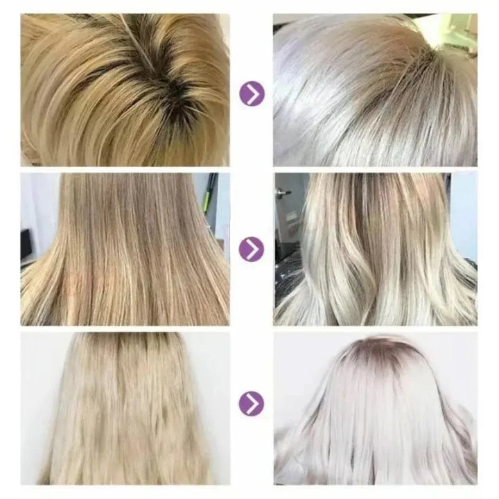 300Ml Color Fixing Purple Shampoo Lock Color Cover Gray Hair Fade Yellow After Bleach Hair Dye Long Lasting Non-irritating Care HALALZEN