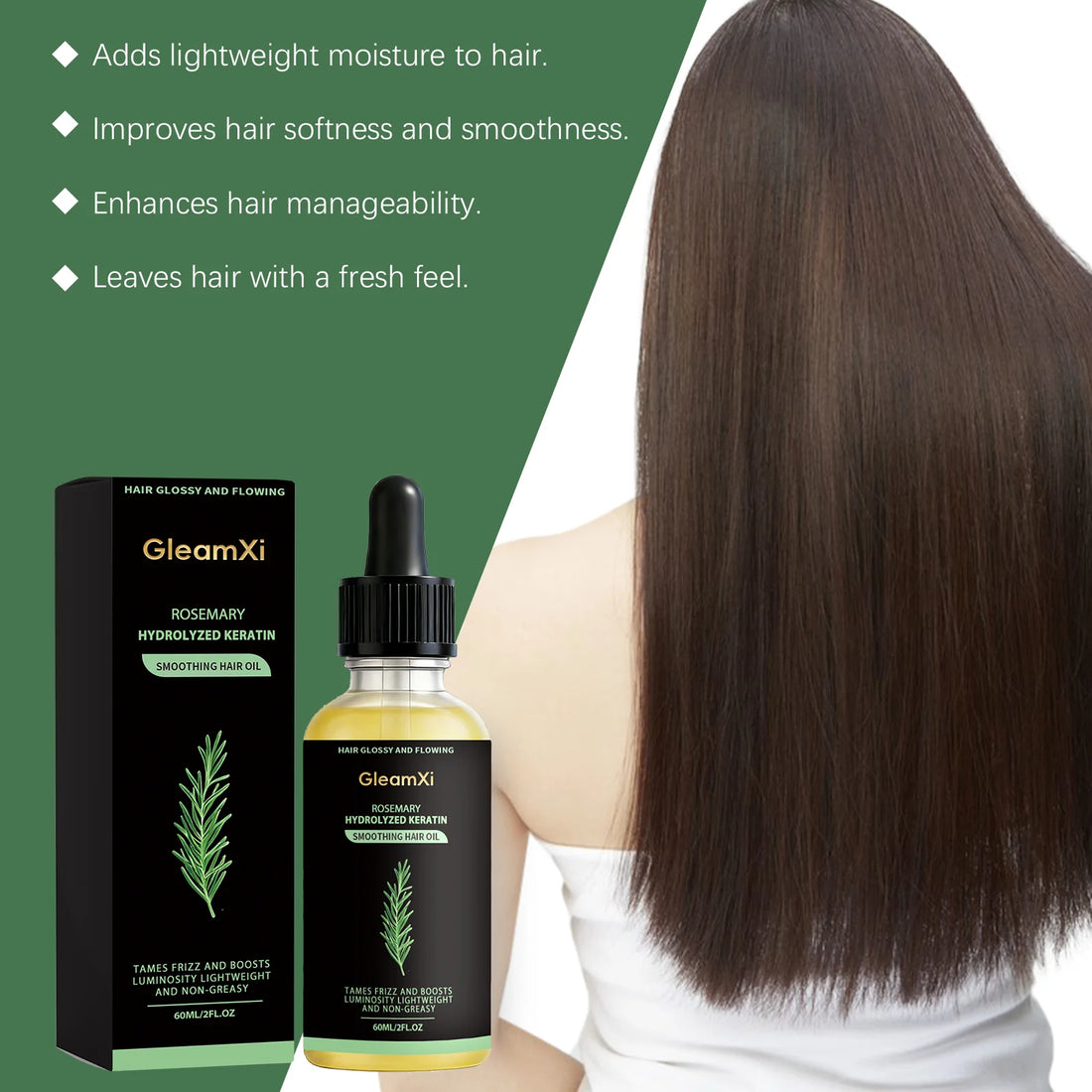 Rosemary Hair Growth Serum Reduce Loss Regrowth Repair Frizzy Damaged Hair Scalp Soothing Nourish Hair Regrowth For Men Women