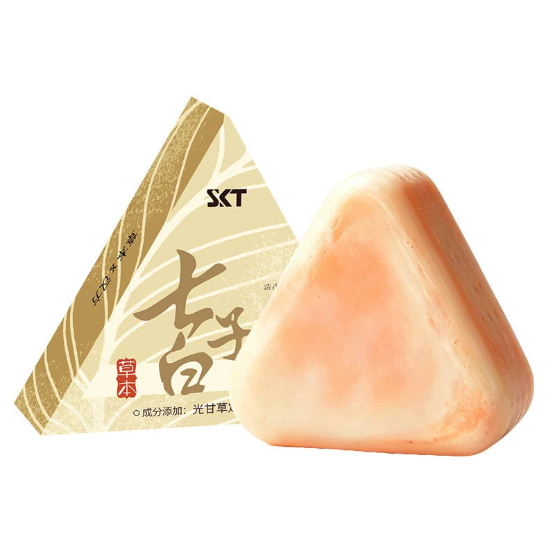 Coconut Oil Compound Herbal Handmade Soap 100g Natural Plant Extract Multifunctional Cleaning Triangle Soap Mild Non-irritating