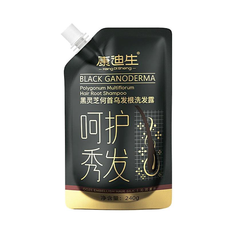 Black sesame seed Polygonum multiflorum Oil Control Refreshing Clean Hair Black Hair Maintenance Flowing hair Herbal Essence240g Halalzen