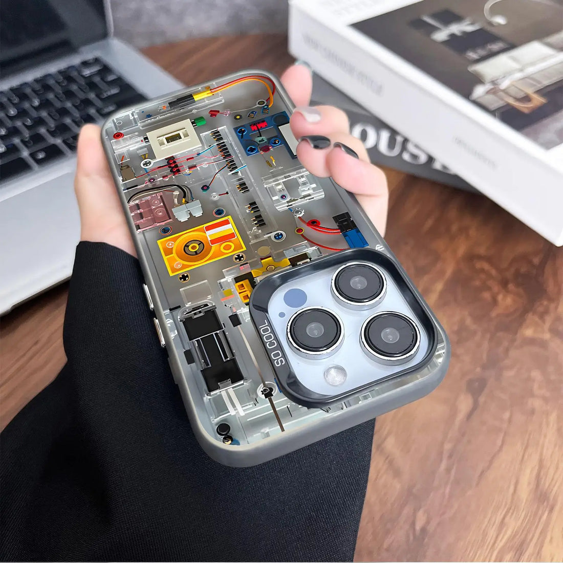 Mechanical Structure Pattern Phone Case, Anti-drop Phone Protective Compatible with IPhone 16 Pro Max 15 Pro 14Plus 13 12 11