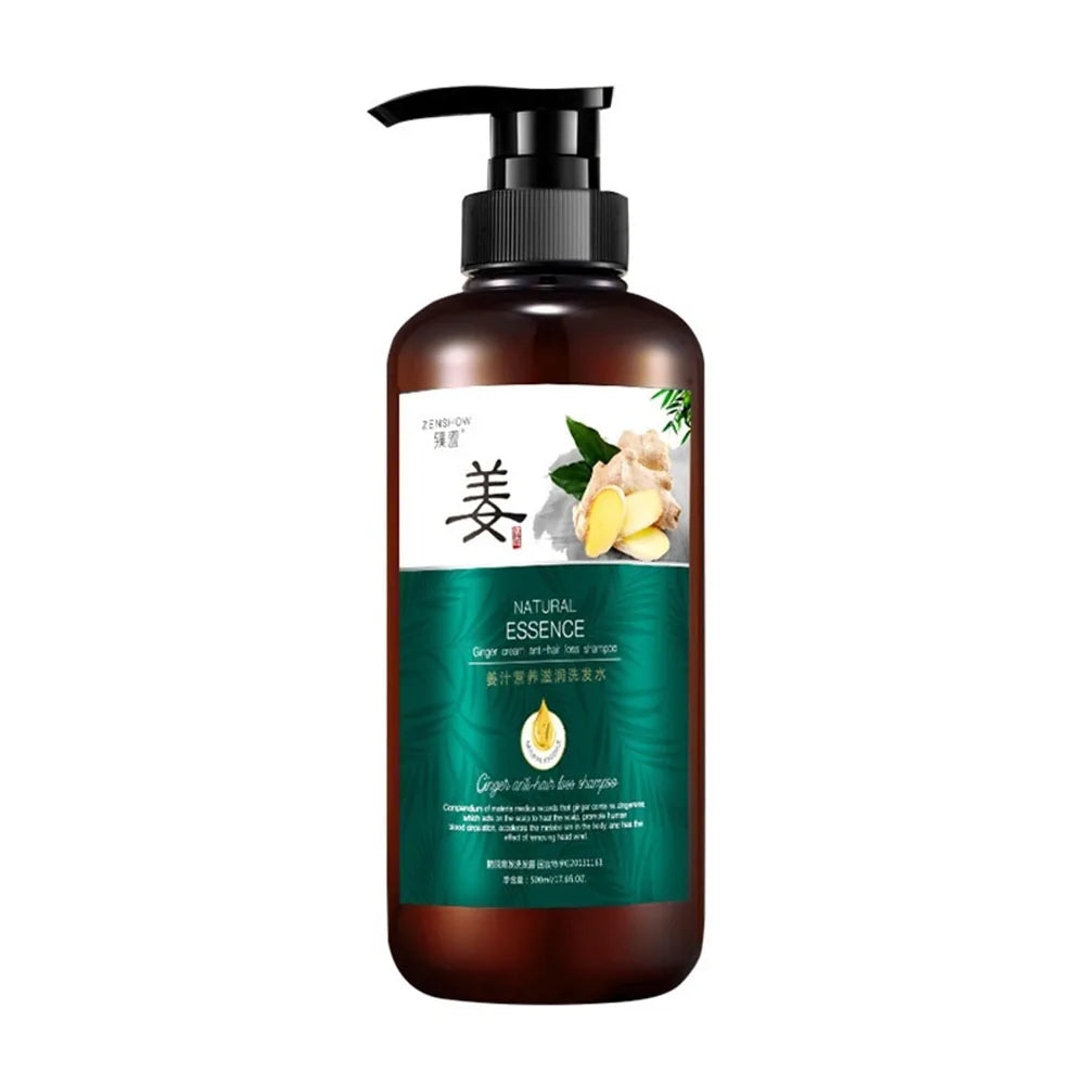Ginger Hair Growth Essential Oil Shampoo Natural Anti Hair Loss Hair Care Prevent Hair Dry Frizzy Damaged Repair Care Hair Oil