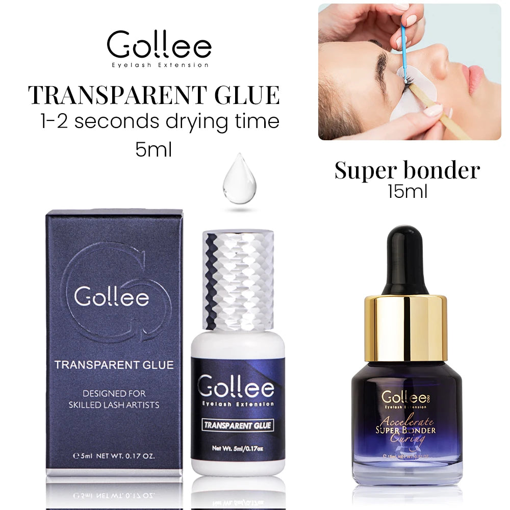 Gollee 1-2s Fast Drying Lash Glue Eyelash Extension Waterproof 6-8 Weeks Long Lasting Adhesive Profession Super Glue Makeup Tool