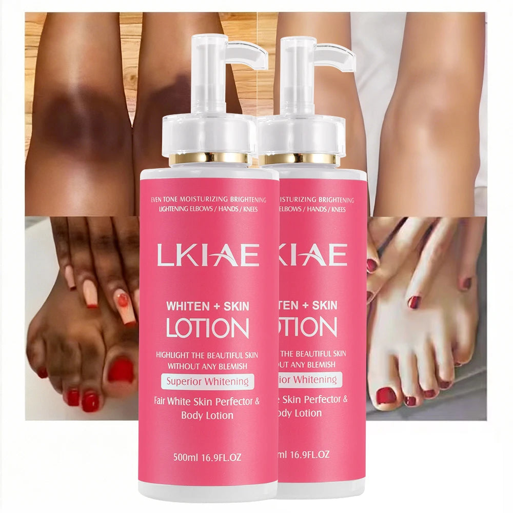 LKIAE Niacinamide Whitening Body Lotion, With Natural Rose Oil, Vitamin C, Moisturizing, Brighten, Even Skin Tone, 500ml