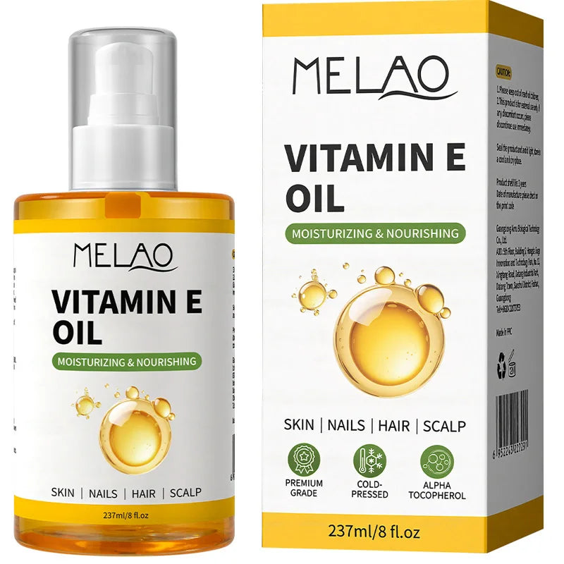 237ml Natural Vitamin E Essential Oil For Massage Skin Care Scraping Shower Face Body Nail Hair Eyelash Universal Daily Care