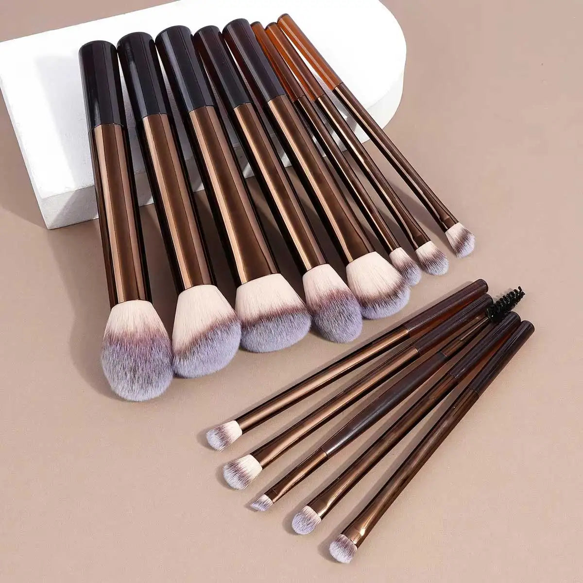 13PCS Makeup Brush Set Foundation Concealer Powder Eyeshadow Blush Brush Kabuki Blending Cosmetic Beauty Tool for Face Halalzen