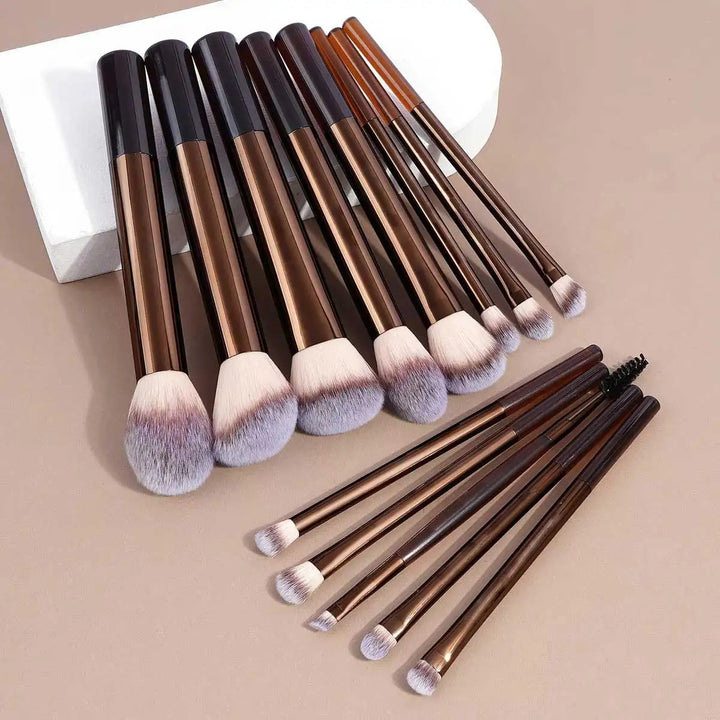 13PCS Makeup Brush Set Foundation Concealer Powder Eyeshadow Blush Brush Kabuki Blending Cosmetic Beauty Tool for Face Halalzen