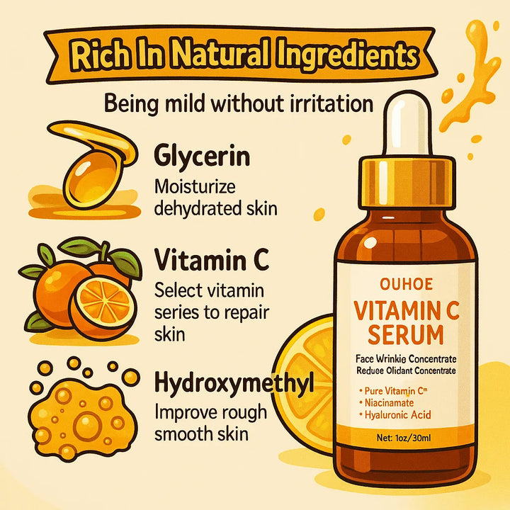 Vitamin C Face Serum – ᴀɴᴛɪ-ᴀɢɪɴɢ ᴀɴᴛɪ-ᴡʀɪɴᴋʟᴇ Serum for Lifting, Firming & Brightening Halalzen