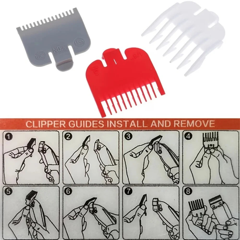 3 Pieces/Set of Hair Clipper Guard Guide Combs, Practical Trimming and Cutting Guides, Replaceable Hair Styling Tool Accessories
