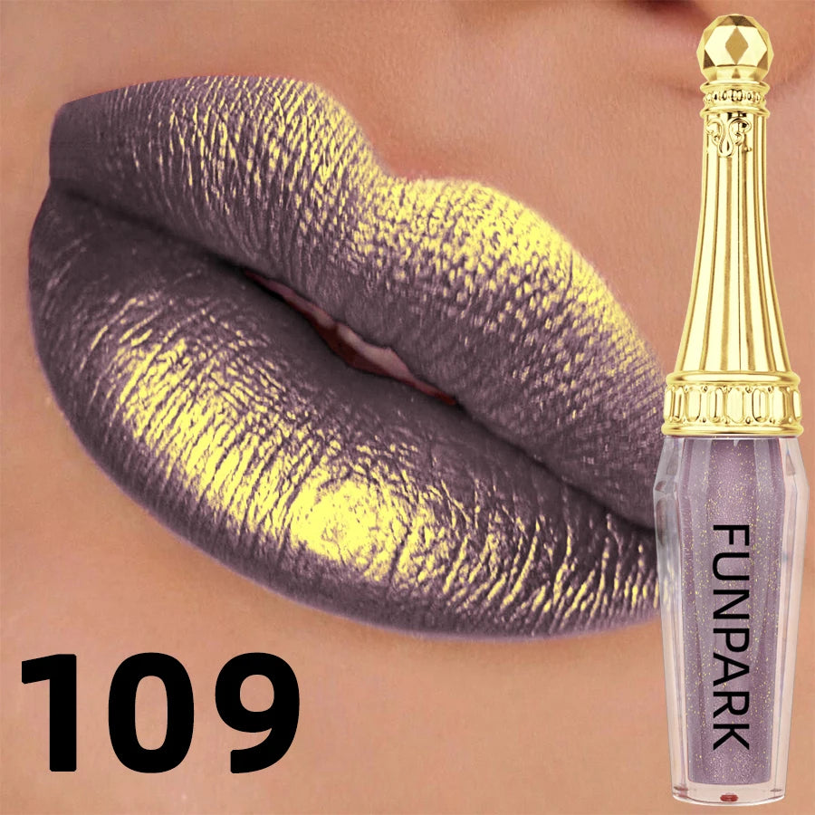10 Colors Metallic Lip Gloss Long Lasting Liquid Lipstick Pearl Glitter High Pigment Lip Tint Korean Makeup Gifts Lip Oil Cosmet
