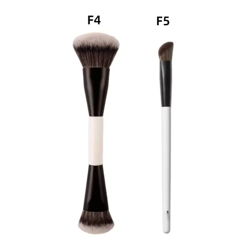 F4 All Mario Dual-Ended Foundation Face Brush Double-ended Powder Blush Contour And Soft Fiber Eyeshadow Concealer Makeup Brushe