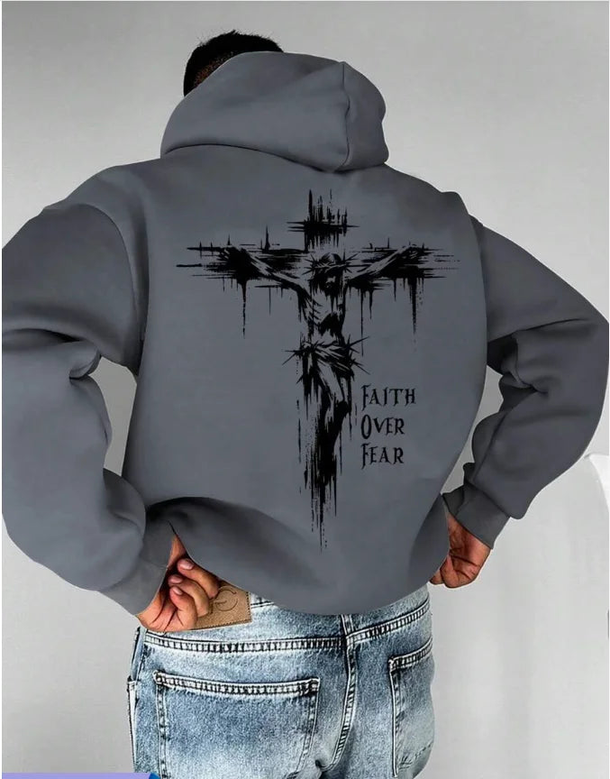 Men's Clothing Thin Style Hooded Letter 3D Print Drawstring Hooded Casual Loose Sweatshirt Spring & Autumn New Style