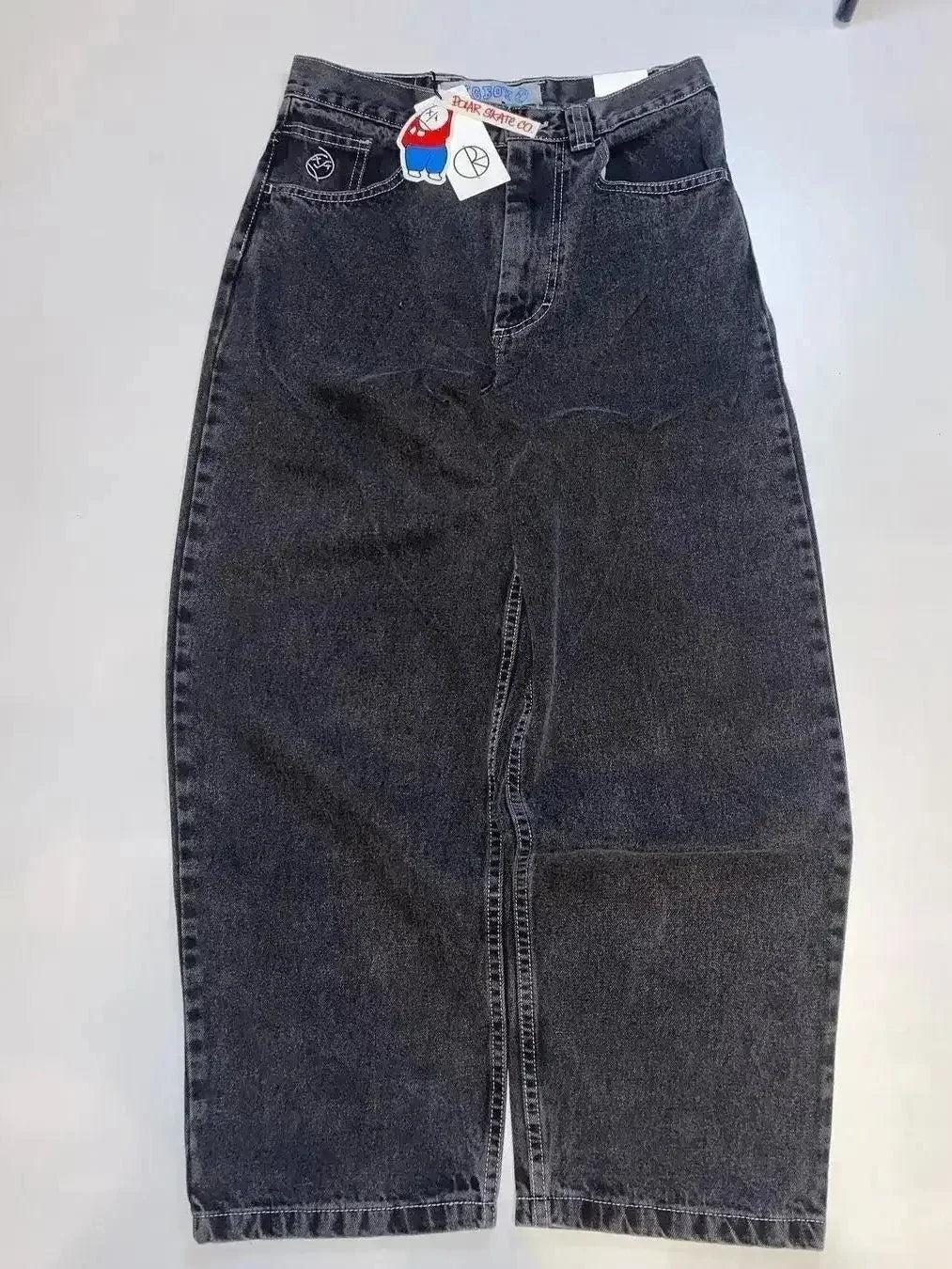 Y2k big boy jeans hip hop cartoon embroidery graphic loose baggy jeans harajuku streetwear high waisted vintage wide leg pants