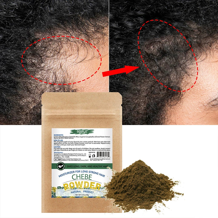 Natural Chebe Powder Moisturizing Strong Nourishing Scalp Anti Hair Loss Repair Hair Break Split End Hair-Care Product for Women