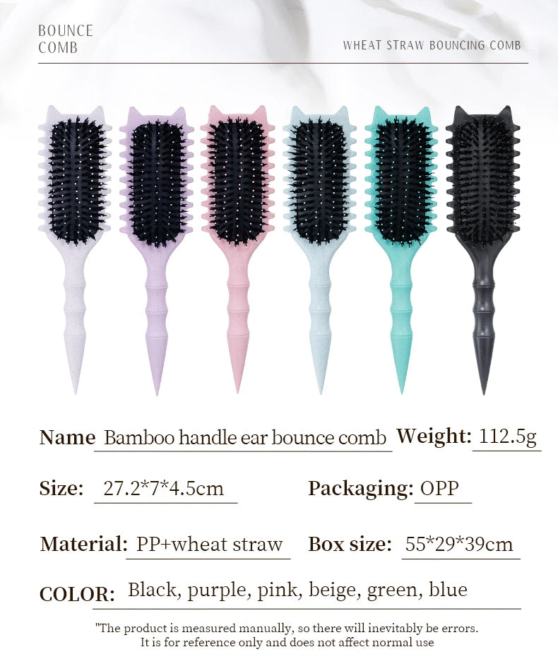 WANMEI Salon Styling Curly Hair Styling Brush Curl Hair Brush for Combing and Shaping  Curls Reduce Pulling Tools Halalzen