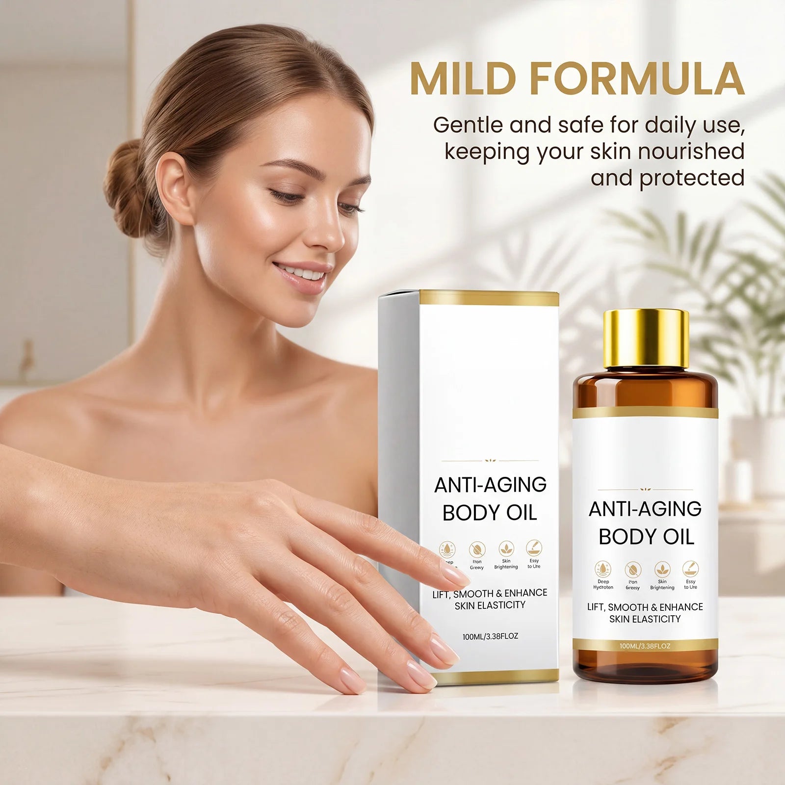 Revitalizing Body Essential Oil, Deeply Moisturizing and Softening Skin, Making It Smooth, Even, and Radiant, lightweight and Ea