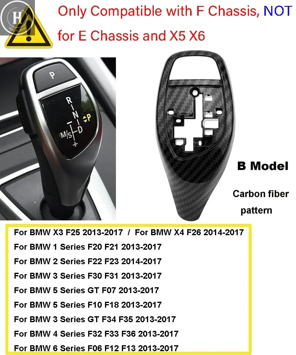Car Gear Knob Shift Lever Cover Replacement for BMW 1 2 3 5 7 Series F10 F20 F21 F22 F11 F01 X1 X3 X4 M3 M5 F30 F25 F Chassis HALALZEN