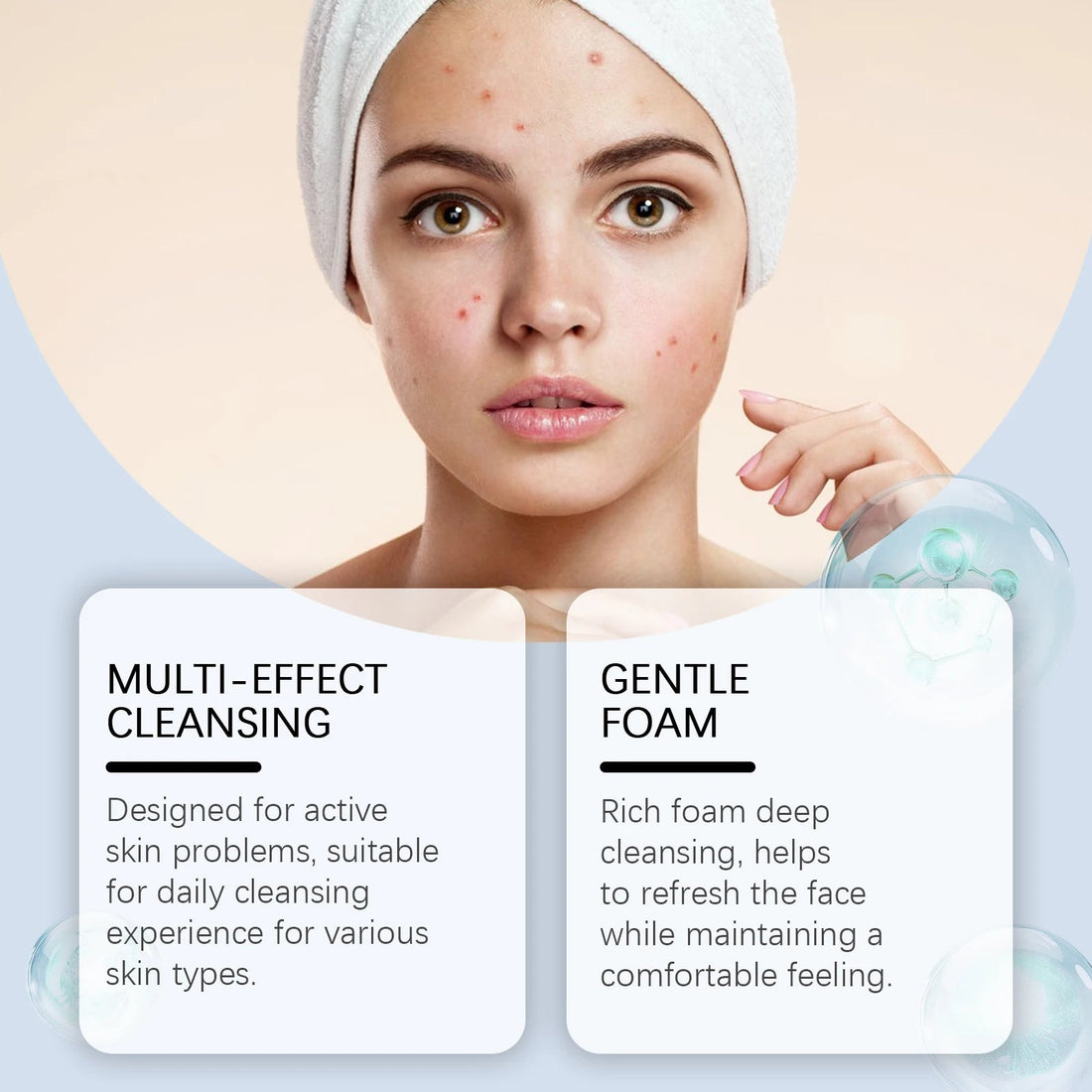 Salicylic Acid Facial Cleanser Acne Treatment Moisturizing Oil Control Skincare Face Wash Cleansing Pore Hydrating Skin Care Halalzen