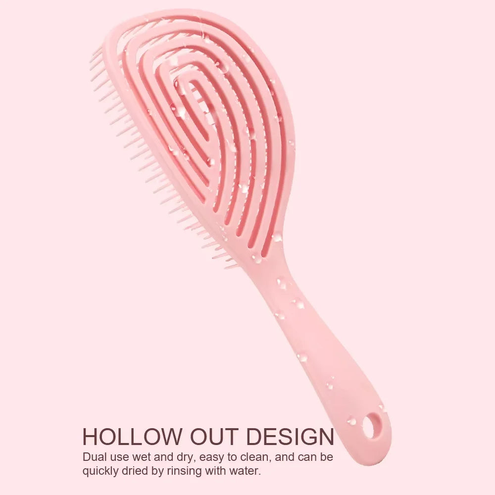 Scalp Massage Combs Hollow Out Hair Brush Hair Styling Detangler Fast Blow Drying Detangling Tool Wet Dry Curly Hair