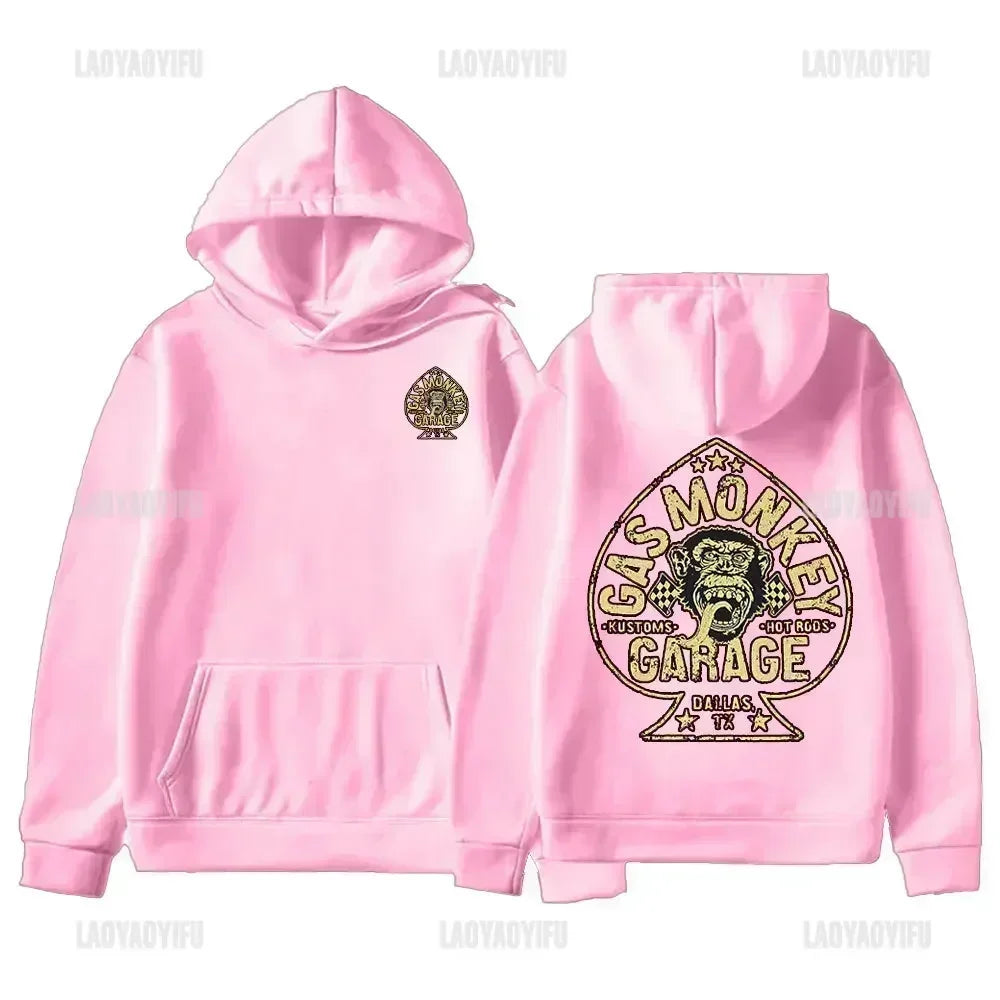 Amazing New Gas Monkeys Garage Autumn Winter Casual Loose Long Sleeve Essential Double-sided Gas Monkeys Garage Male Hoody