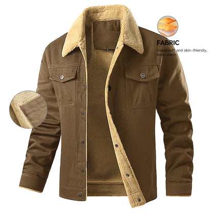 Men's Jackets Winter Warm Waterproof Fleece Lined High Quality Multi-color Coat Comfortable Casual Outerwear US Size