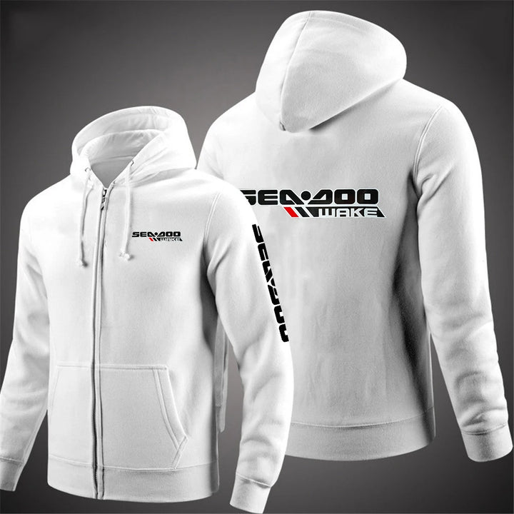 Sea Doo Seadoo Moto 2023 Men New Long Sleeves Cotton Solid Color Zipper Couples Hoodies Custom Sweatshirt Fashionable tops