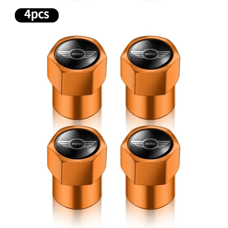 4Pcs Metal Car Wheel Tire Air Valve Caps Stem Covers For BMW Mini Cooper Countryman Clubman R55 R56 R60 F54 JCW F55 Accessories