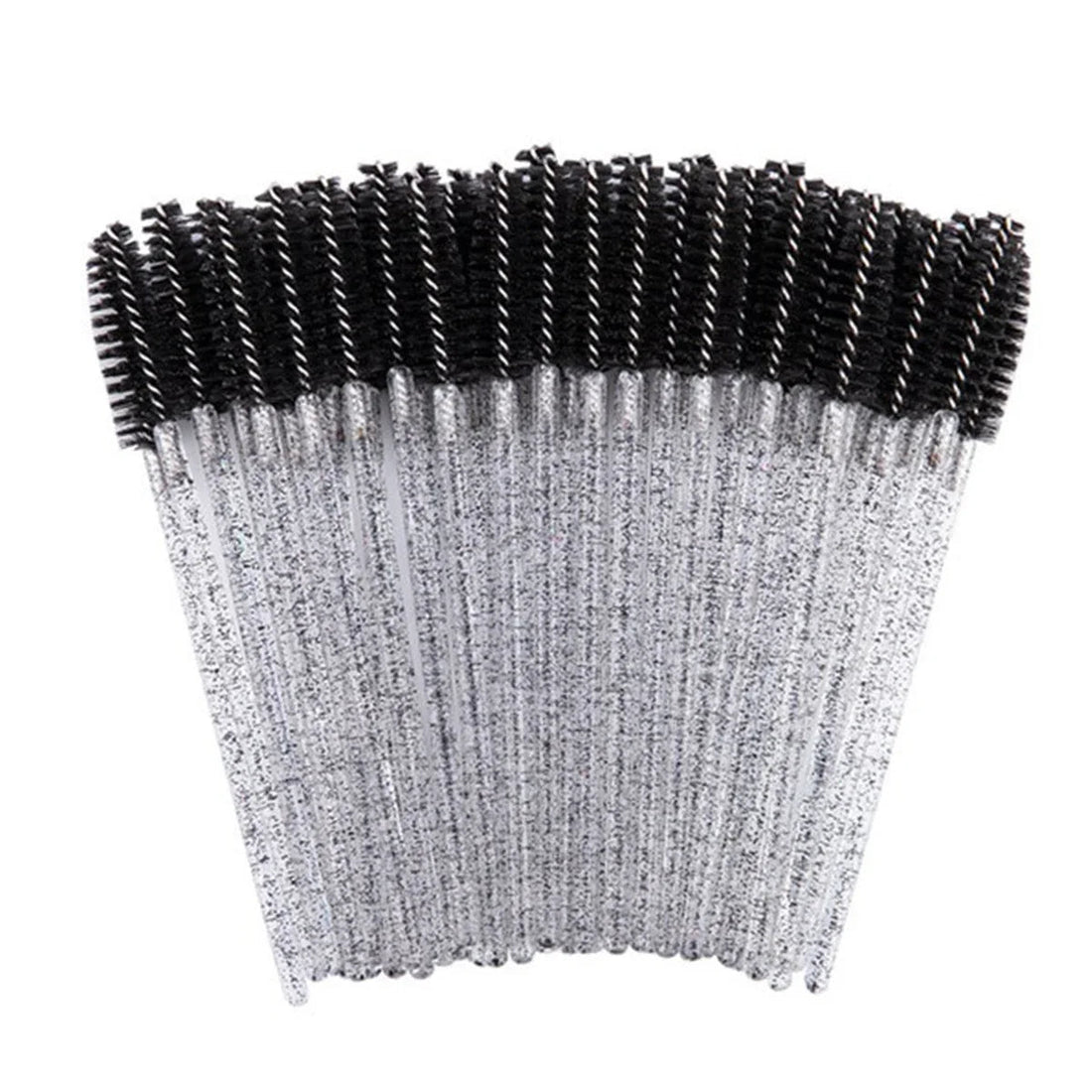100 Pcs Crystal Eyelash Brush Disposable Mascara Wands Eyelash Extension Microbrush Eyebrow Applicator Makeup Brush Halalzen