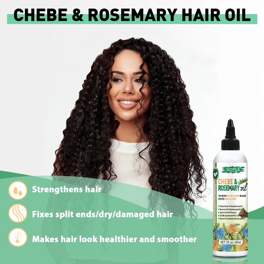 GOIPLE Chebe Butter,Hair Mask,Moisturizing & Nourishing Chebe & Rosemary Growth Oil Rose Curl Defining Cream Hair Curl Enhancer