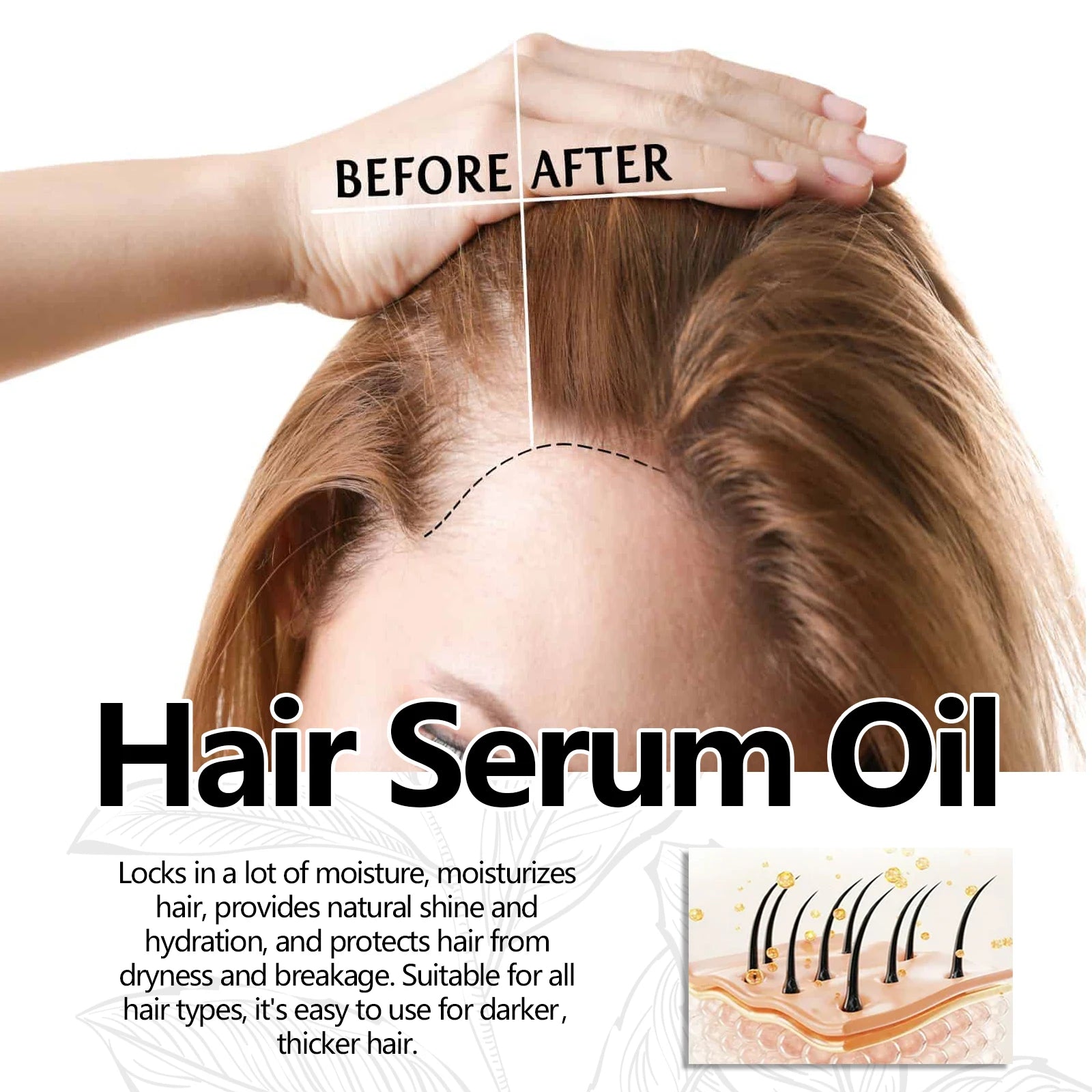 Scalp Treatment Serum Oil Hair Thicken Promote Hair Regrowth Prevent Hair Loss Repair Damaged Hair Smoothing Nourishing Hair Oil