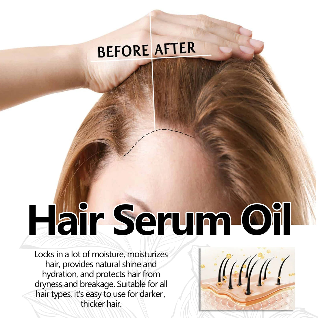 Scalp Treatment Serum Oil Hair Thicken Promote Hair Regrowth Prevent Hair Loss Repair Damaged Hair Smoothing Nourishing Hair Oil