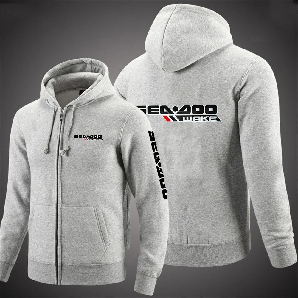 Sea Doo Seadoo Moto 2023 Men New Long Sleeves Cotton Solid Color Zipper Couples Hoodies Custom Sweatshirt Fashionable tops HALALZEN
