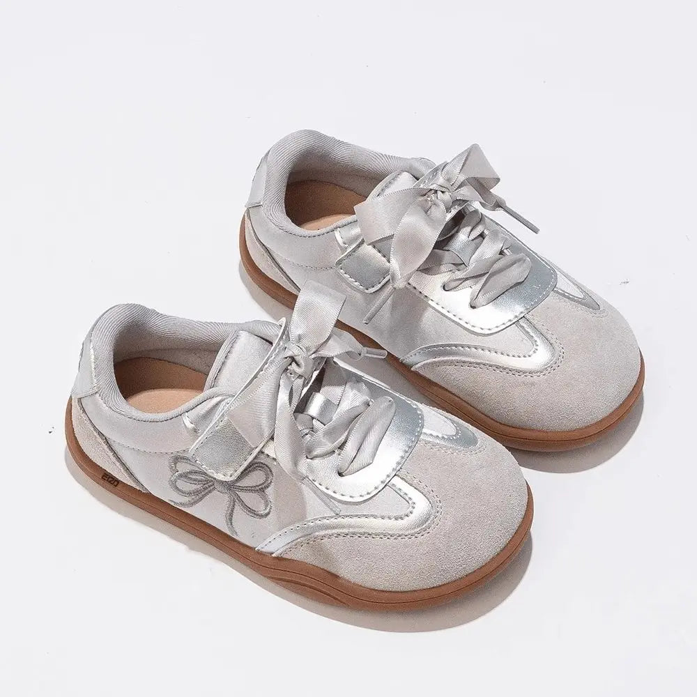 2025 Children's Board Shoes Four Seasons Models Gold Casual Boys Girls Training Shoes Soft Kid Baby Sneakers