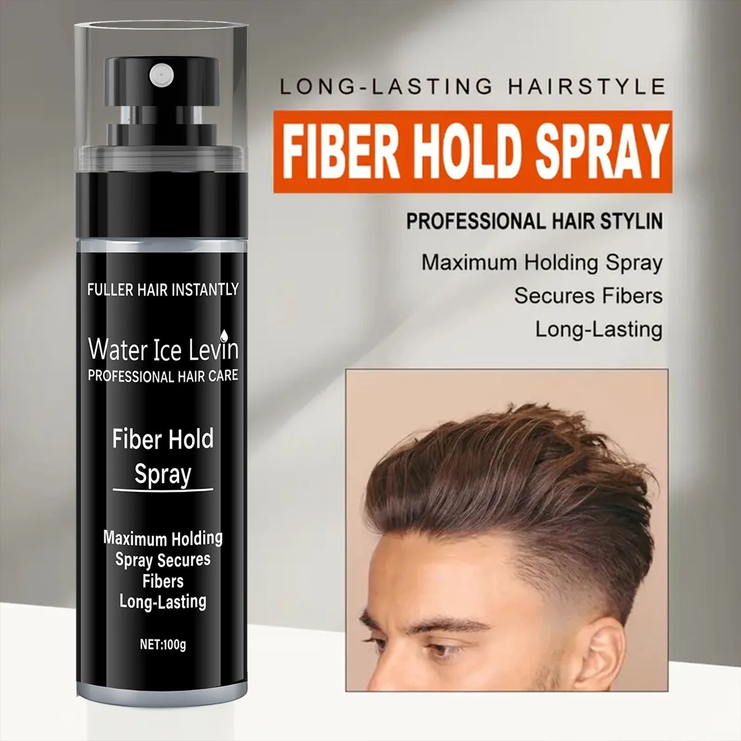 Fiber Spray, 100ml - Easy to Use, Long-Lasting Plump and Texture, Suitable for All Hairstyles, with Natural Plump Appearance Halalzen