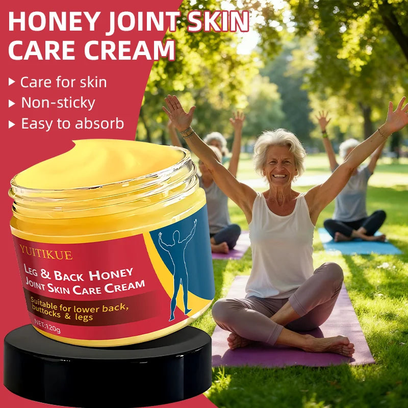 YUITIKUE 120g Joint Massage Cream - Honey Formula for Leg & Back, Easy Absorption, Relaxing Body & Mind Care