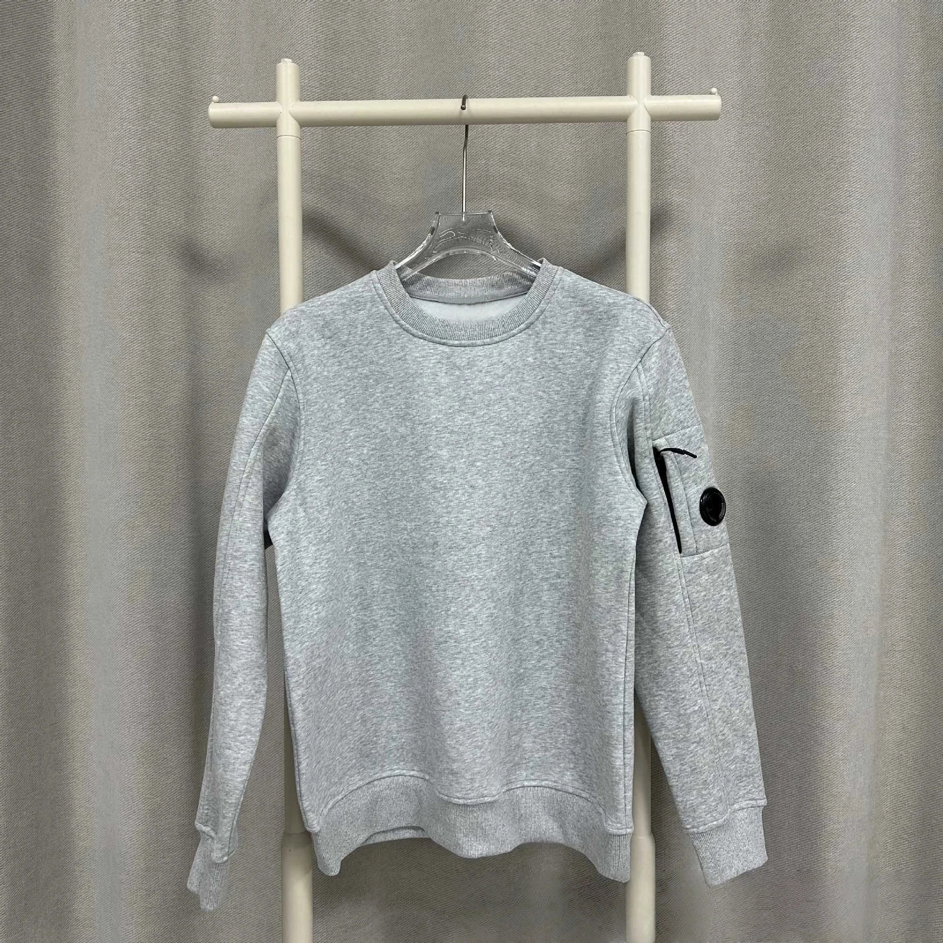 Round neck hoodie for men CP couple round lens cover casual hoodie 2025 new autumn and winter top Y2K style