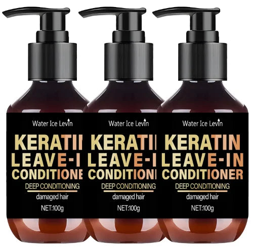 Keratin Leave-In Conditioner, Biotin & Collagen-Infused, Deeply Moisturizes Damaged Hair for Soft, Shiny Texture & Hair Charm