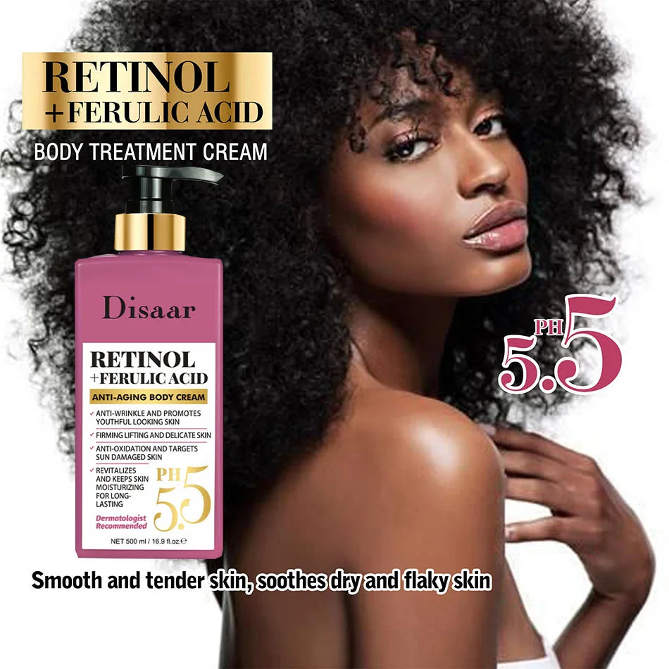 PH 5.5 Retinol Body Lotion Firming Moisturizer Wrinkle Cream Boosts Skin Firmness For Face, Body, Dry Skin Improves Elasticity