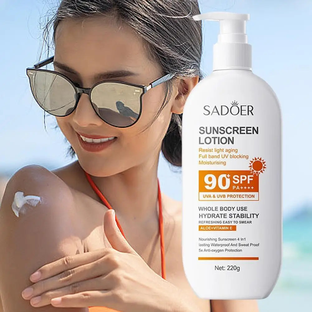 Facial Body Sunscreen SPF90+/SPF50+ Anti Sun UV Protector Solar Skin Protective Sunblock Oil-Control Moisturizing Sun Cream Halalzen