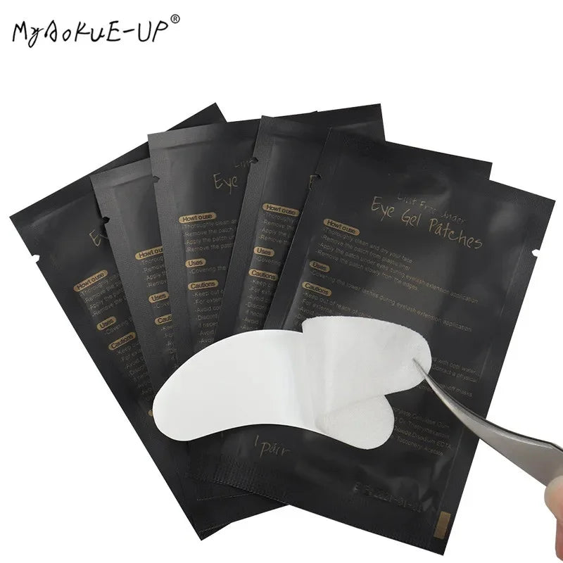 200/500 Pairs Hydrogel Eyelash Pad Patch Tips Wraps Under Eye Lash Paper Stickers Gel Patches Eyelash Extension Makeup Tool